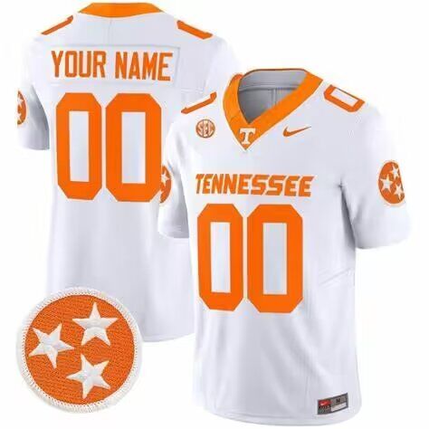 Men 2024 Tennessee Volunteers Custom white nike jersey ->customized ncaa jersey->Custom Jersey